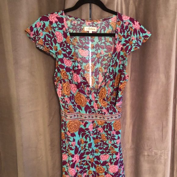 **SOLD** Arnhem Spanish Rose wrap dress 8 - Picture 5 of 6